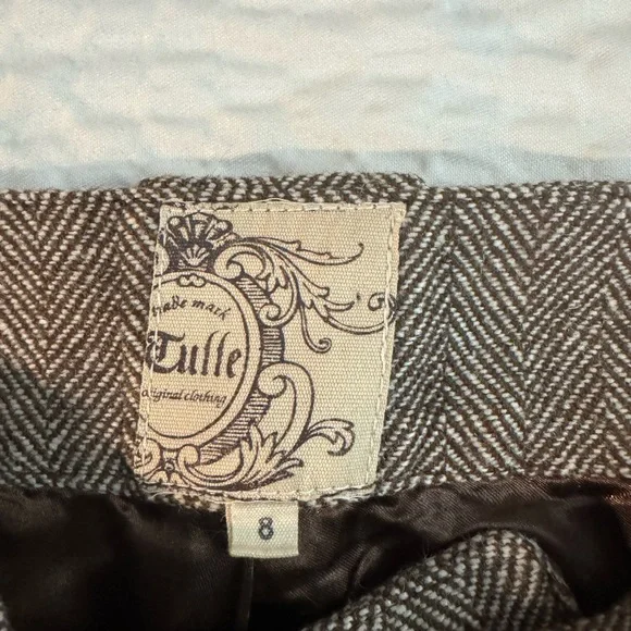 Tulle Brown Herringbone Pants - Picture 6 of 14